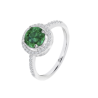 Anello Donna Lotus Silver LP3790-3/316 In Argento Con Cristallo Verde E Zirconi