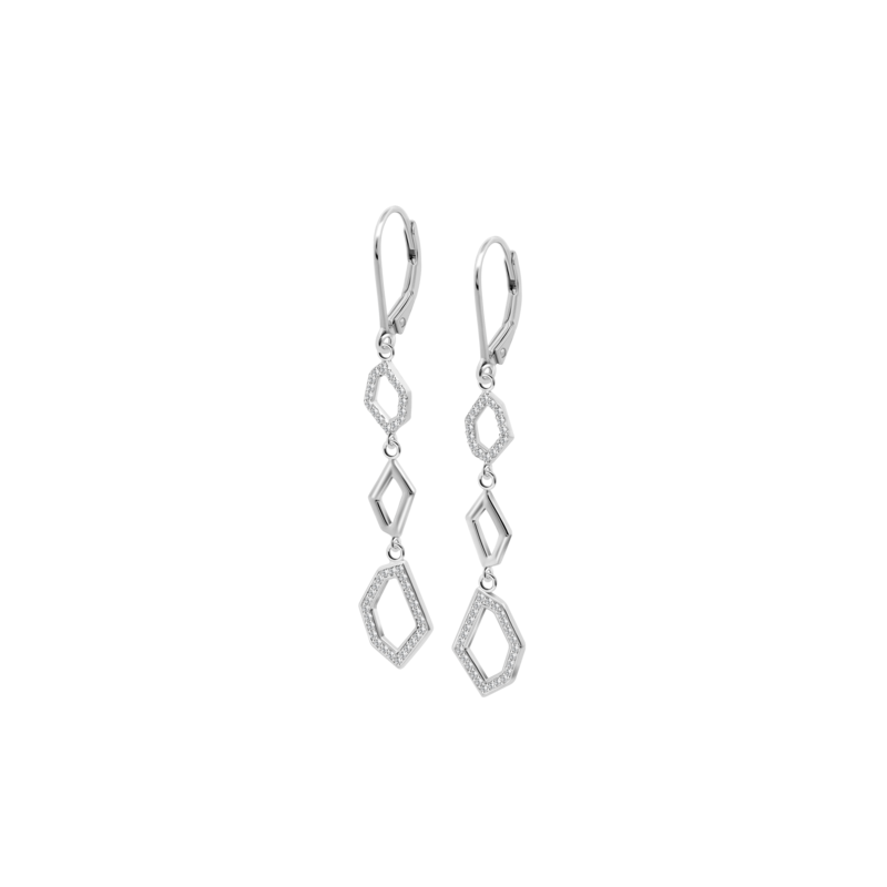 Orecchini Lunghi Donna Lotus Silver LP3727-4/1 In Argento Con Zirconi