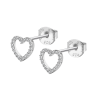 Orecchini Donna Lotus Silver LP3670-4/1 In Argento A Cuore Con Zirconi