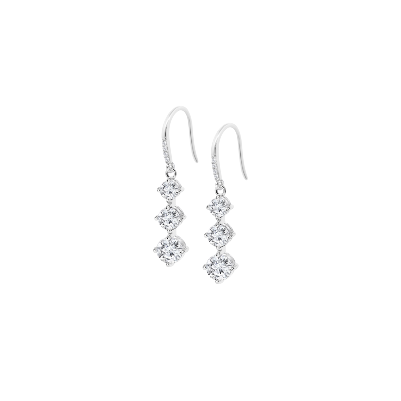 Orecchini Donna Lotus Silver LP3785-4/1 In Argento Tipo Trilogy Con Zirconi