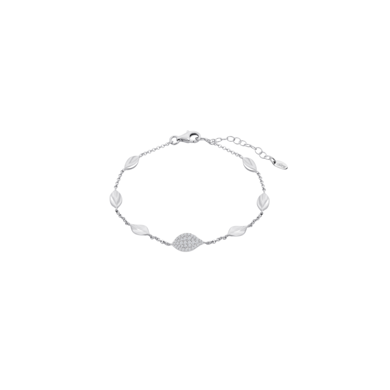Bracciale Donna Lotus Silver LP3843-2/1 In Argento Con Foglie E Zirconi