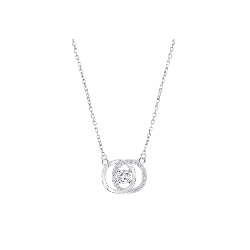 Collana Donna Lotus Silver LP3820-1/1 In Argento Con Centrale Cerchi Con Zirconi