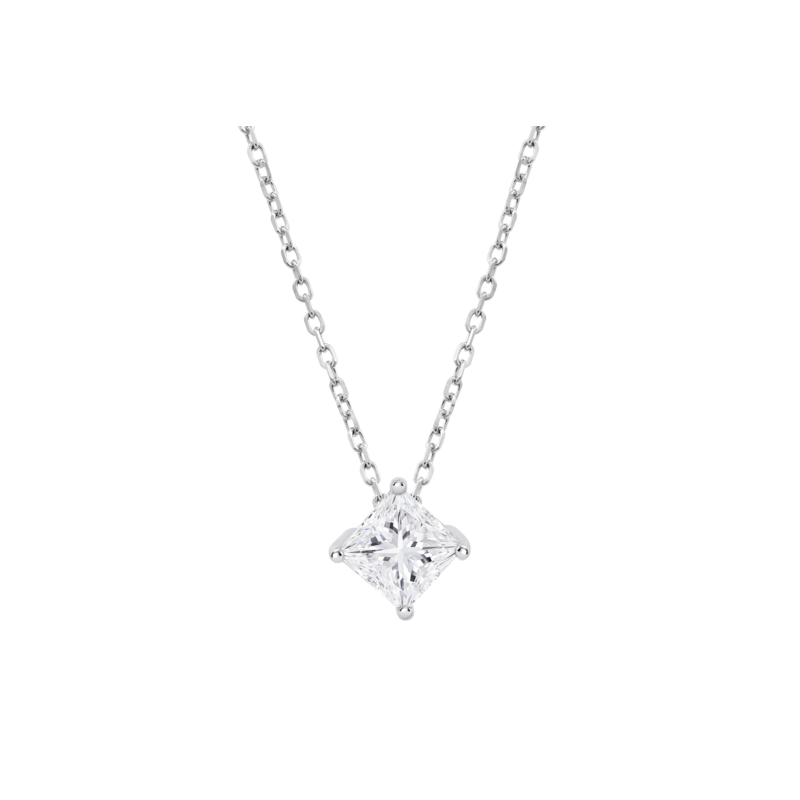 Collana Donna Lotus Silver LP3835-1/1 In Argento Punto Luce Con Zircone Quadrato