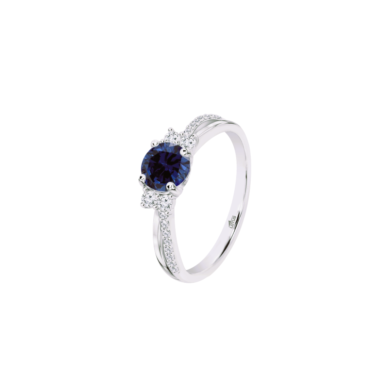 Anello Donna Lotus Silver LP3786-3/314 IN Argento Con Cristallo Blu E Zirconi