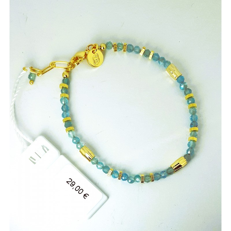 Bracciale Donna Liu-Jo LJ2896 In Acciaio Dorato Con Cristalli Celesti