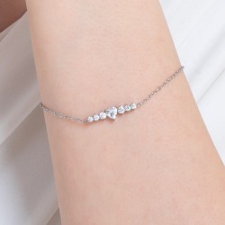 Bracciale Donna Luca Barra BK2772 In Acciaio Con Cristallo A Cuore E Zirconi
