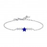 Bracciale Donna Luca Barra BK2777 In Acciaio Con Cristallo Blu A Stella E Zirconi