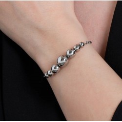 Bracciale Donna Luca Barra BK2752 In Acciaio Con Sfere Acciaio