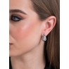 Orecchini Donna Luca Barra OK1441 In Acciaio A Goccia Con Strass