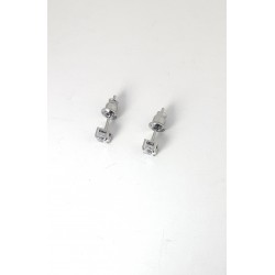 Orecchini Unisex Luca Barra OK1461 Punto Luce In Acciaio Con Zircone