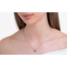 Collana Donna Luca Barra CK2094 In Acciaio Con Cristallo Viola A Cuore
