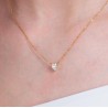 Collana Donna Luca Barra CK2095 In Acciaio Dorato Con Cristallo A Cuore