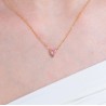 Collana Donna Luca Barra CK2096 In Acciaio Dorato Con Cristallo Rosa A Cuore