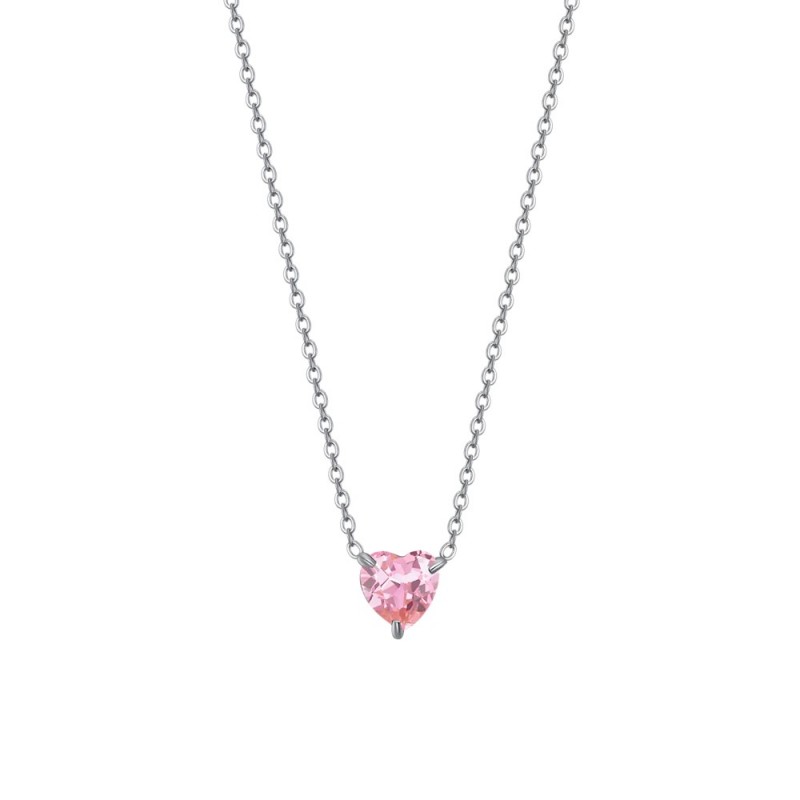 Collana Donna Luca Barra CK2091 In Acciaio Con Cristallo A Cuore