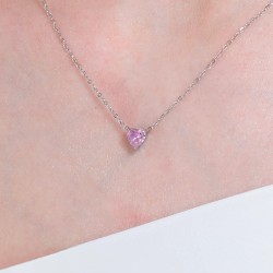 Collana Donna Luca Barra CK2091 In Acciaio Con Cristallo A Cuore