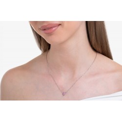 Collana Donna Luca Barra CK2091 In Acciaio Con Cristallo A Cuore