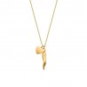 Collana Donna Luca Barra CK2082 In Acciaio Dorato Con Cornetto E Cuore