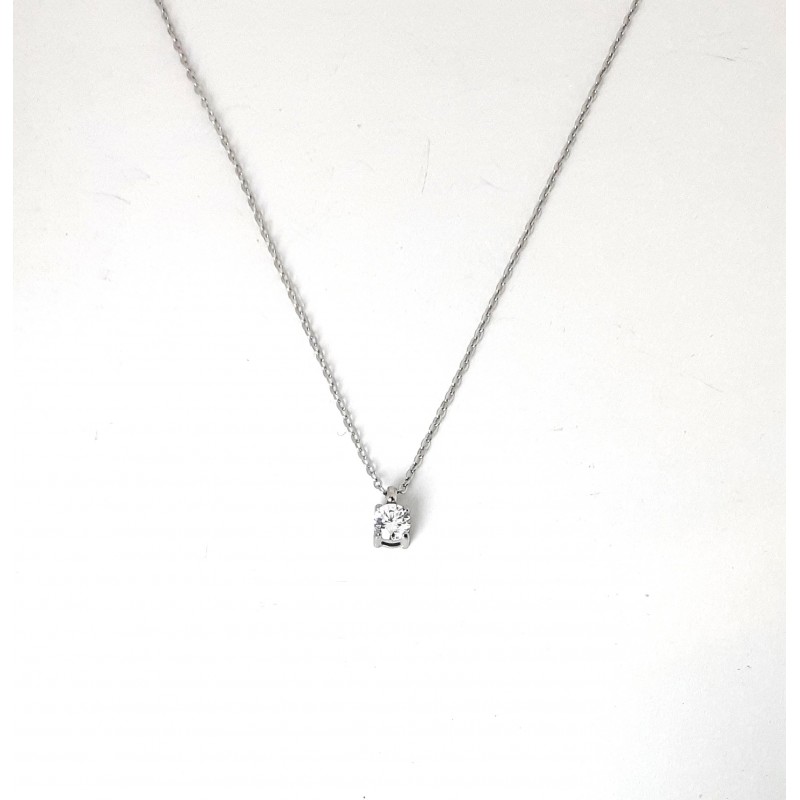 Collana Donna Luca Barra CK2135 In Acciaio Punto Luce Con Zircone