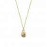 Collana Donna Luca Barra CK2098 In Acciaio Dorato Con Pendente Goccia