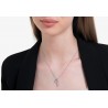 Collana Donna Luca Barra CK2083 In Acciaio Con Cornetto E Quadrifoglio