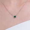 Collana Donna Luca Barra CK2093 In Acciaio Con Cristallo Verde A Cuore