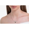 Collana Donna Luca Barra CK2093 In Acciaio Con Cristallo Verde A Cuore