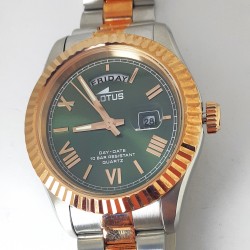Orologio uomo in acciaio bicolore argento e rosè Lotus 18856/3