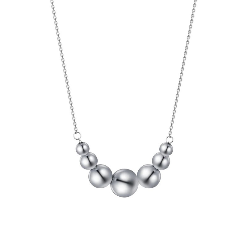 Collana Donna Luca Barra CK2078 In Acciaio Con Sfere Acciaio