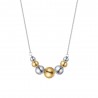 Collana Donna Luca Barra CK2079 In Acciaio Con Sfere Acciaio Bicolore