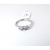 Anello Donna Luca Barra ANK599 Tipo Trilogy In Acciaio Con Zirconi