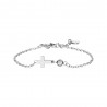 Bracciale Bambino Luca Barra JB246 In Acciaio Con Croce E Cristallo