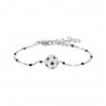 Bracciale Bambino Luca Barra JB240 In Acciaio Con Pallone Con malto Bianco E Nero