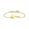 Bracciale Bambina Luca Barra JB243 In Acciaio Dorato Con Cuore E Cristallo