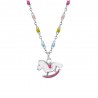 Collana Bambina Luca Barra JC159 In Acciaio Con Cavalluccio A Dondolo
