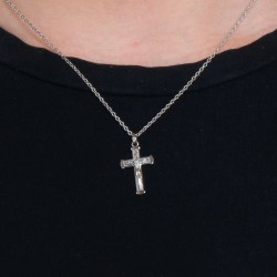 Collana Uomo Luca Barra CA527 In Acciaio Con Pendente Croce