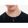 Collana Uomo Luca Barra CA527 In Acciaio Con Pendente Croce