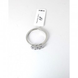 Anello Donna Luca Barra ANK596 Trilogy In Acciaio Con Zirconi Misura 14