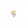 Anello Donna Luca Barra ANK553 In Acciaio Con Sfera Dorata