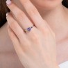 Anello Donna Luca Barra ANK564 IN Acciaio Con Cristallo Viola A Cuore