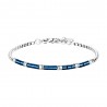 Bracciale Uomo Luca Barra BA1836 In Acciaio Con Elementi Blu