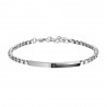 Bracciale Uomo Luca Barra BA1838 In Acciaio Con Piastra Bicolore