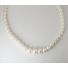 Collana Donna MIKIKO MC1339O4FBBI595-45 Con Perle Bianche Degradé