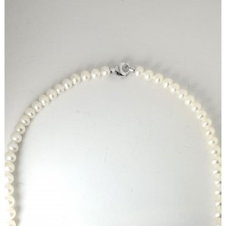 Collana Donna MIKIKO MC1339O4FBBI595-45 Con Perle Bianche Degradé