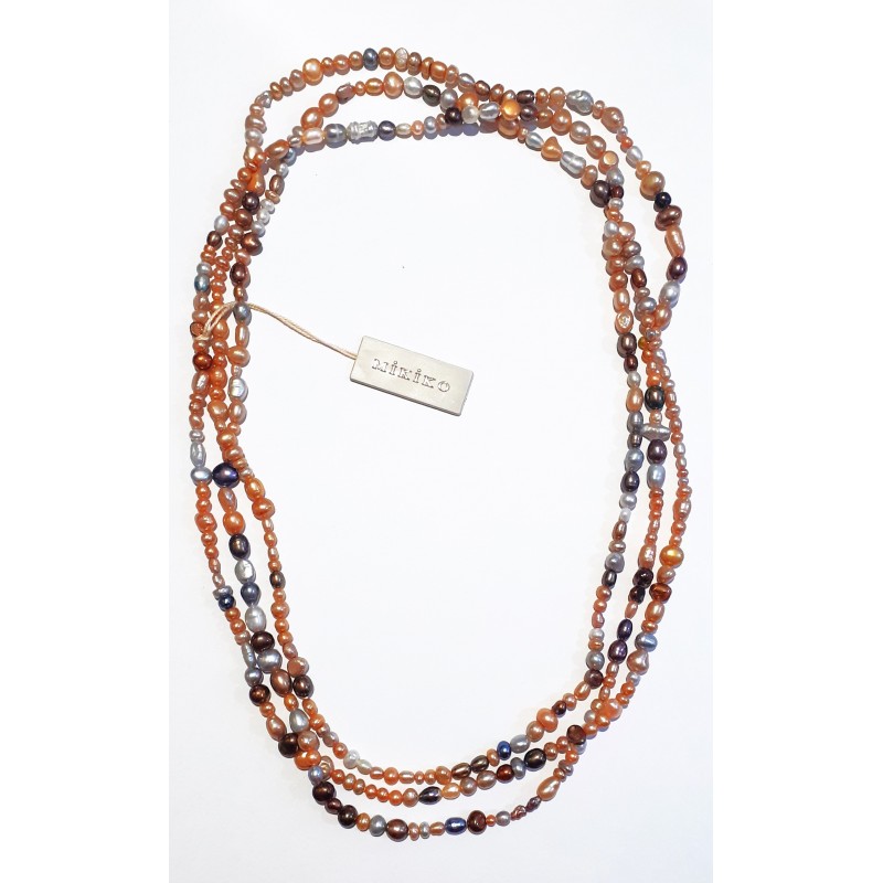 Collana Lunga Donna MIKIKO MF1800P0FMIX02 In Perle Multicolore