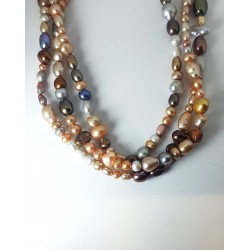 Collana Lunga Donna MIKIKO MF1800P0FMIX02 In Perle Multicolore