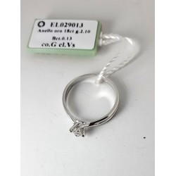 Anello Donna Elli's Nardelli EL029013 Solitario In Oro Bianco Con Diamante 0,13