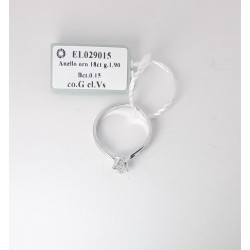 Anello Donna Elli's Nardelli EL029015 Solitario In Oro Bianco Con Diamante 0,15