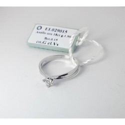 Anello Donna Elli's Nardelli EL029015 Solitario In Oro Bianco Con Diamante 0,15