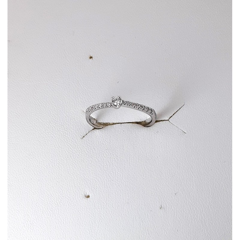 Anello Donna Elli's Nardelli EL106504 Solitario In Oro Bianco Con Diamanti