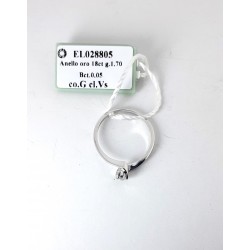 Anello Donna Elli's Nardelli EL028805 Solitario In Oro Bianco Con Diamante 0,05